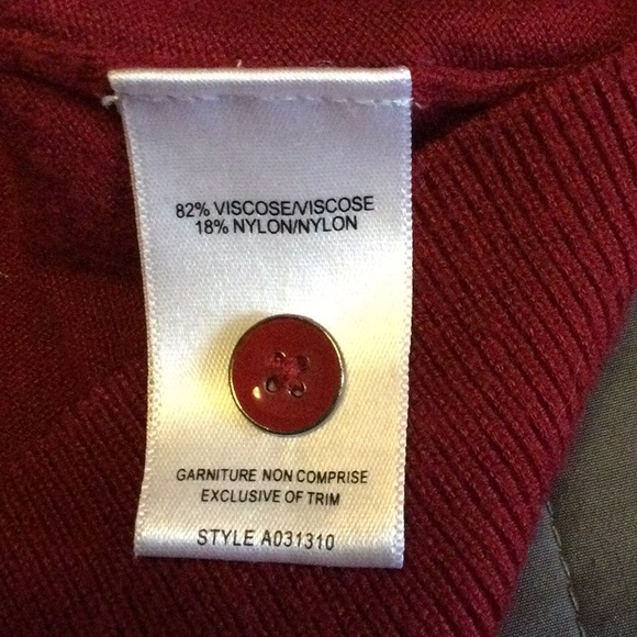 Jacob red v-neck cardigan - Picture 2 of 2